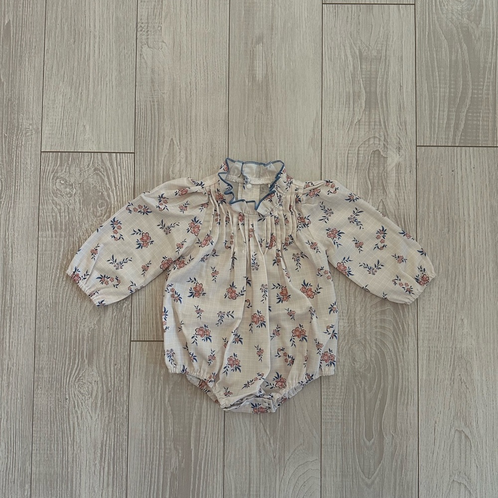 Floral Bubble with Ruffled Collar